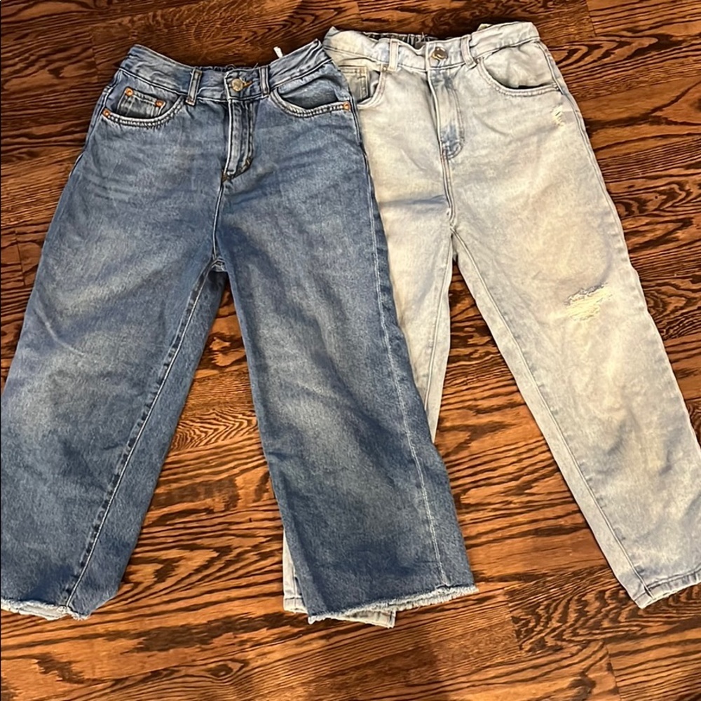 Two pairs of Zara jeans girls size 9